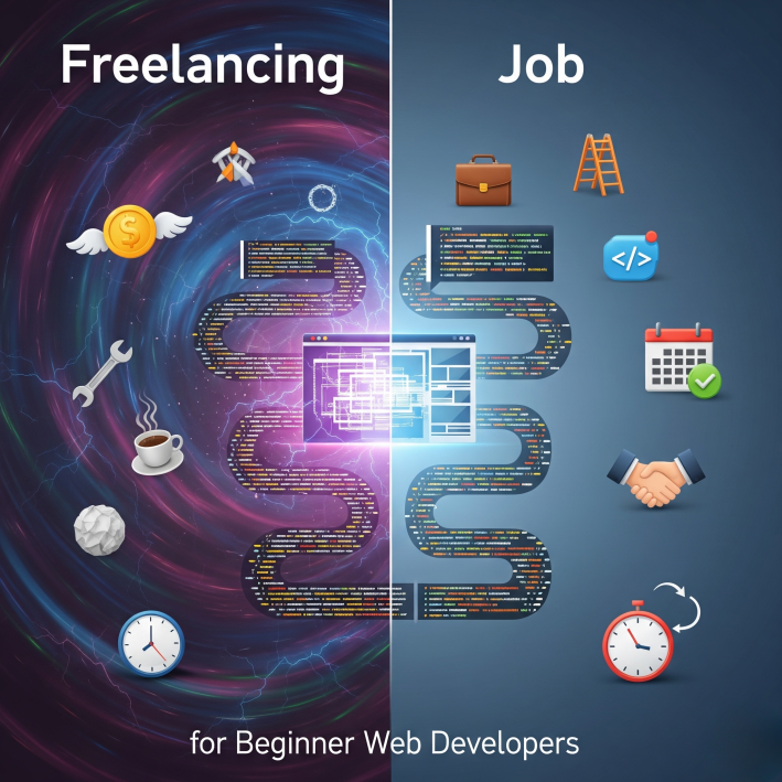 Freelancing vs Job for Beginner Web Developers