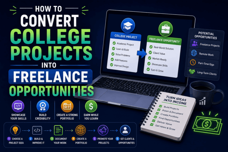 How to Convert College Projects into Freelance Opportunities