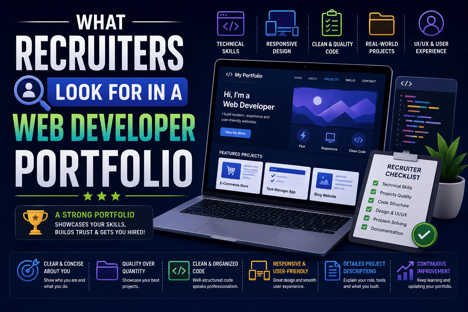 What Recruiters Look for in a Web Developer Portfolio